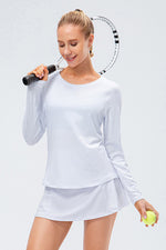 Raglan Sleeve Round Neck Athletic Top