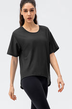 Breathable Mesh Dropped Shoulder T-Shirt