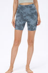 Tie-Dye Elastic Waistband Biker Shorts