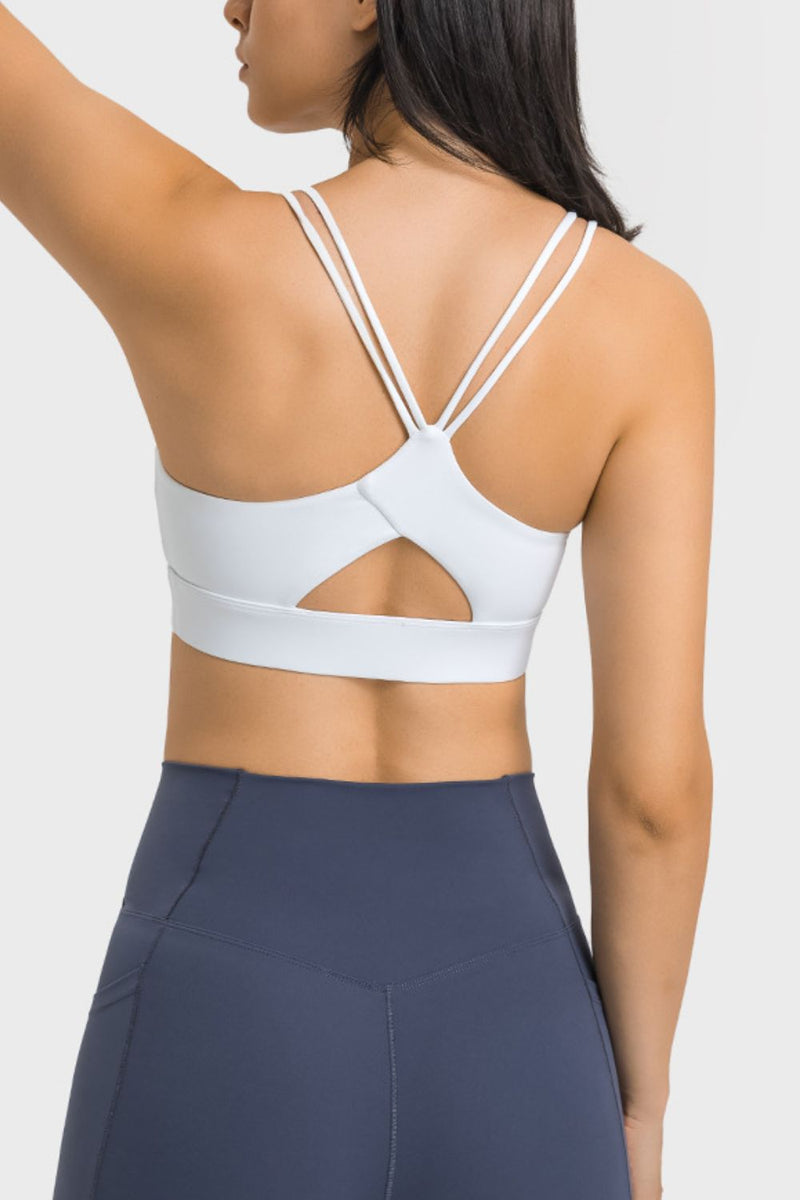 Double-Strap Cutout Sports Bra