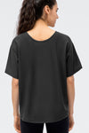 Breathable Mesh Dropped Shoulder T-Shirt