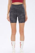 Tie-Dye Elastic Waistband Biker Shorts