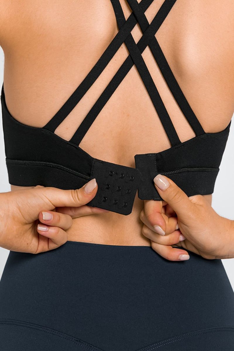 Crisscross Square Neck Sports Bra