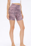 Tie-Dye Elastic Waistband Biker Shorts