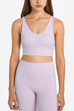 Crisscross Scoop Neck Sports Bra