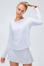 Raglan Sleeve Round Neck Athletic Top