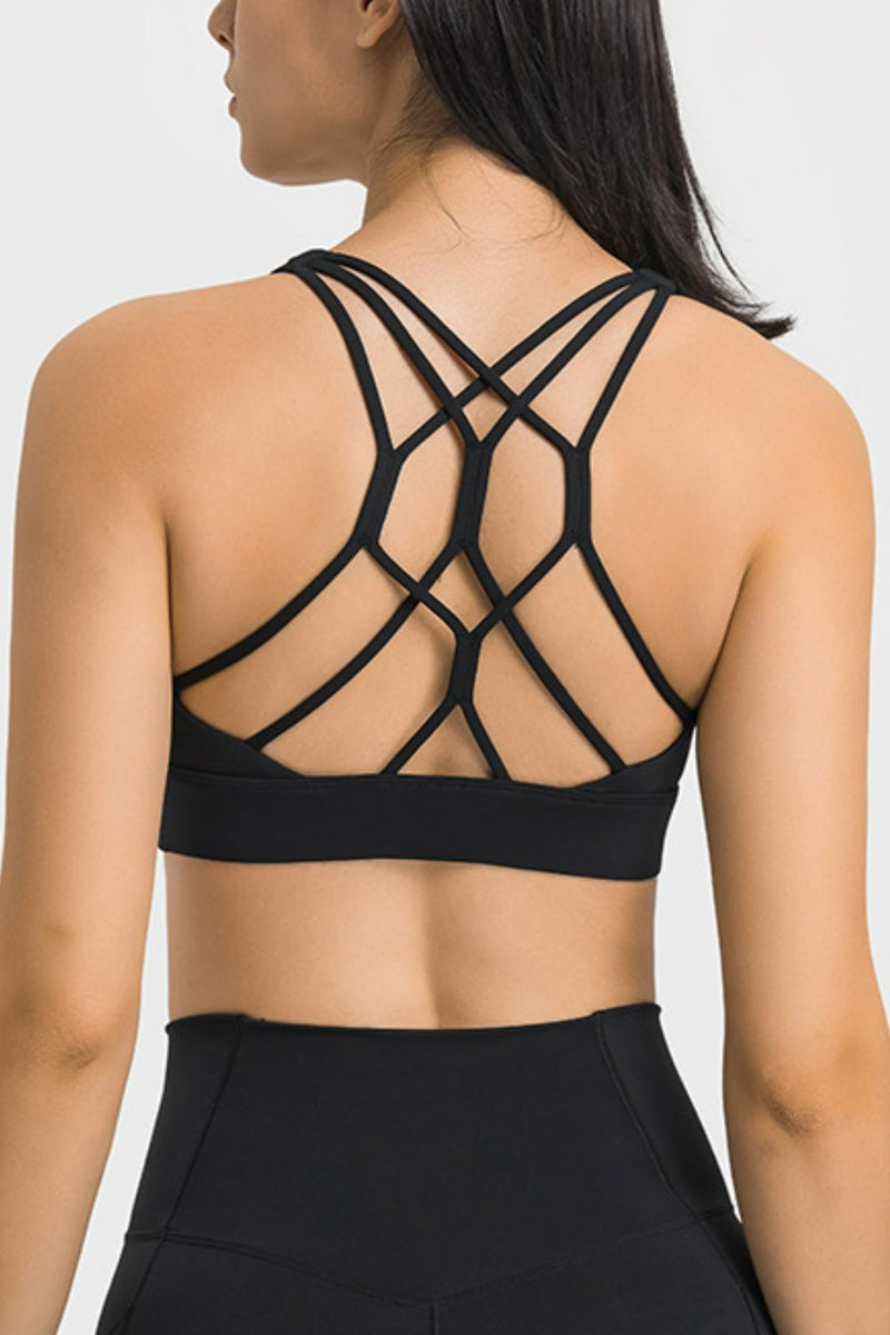 Breathable Crisscross Back Sports Bra