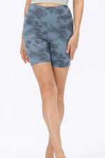 Tie-Dye Elastic Waistband Biker Shorts