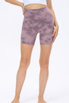 Tie-Dye Elastic Waistband Biker Shorts