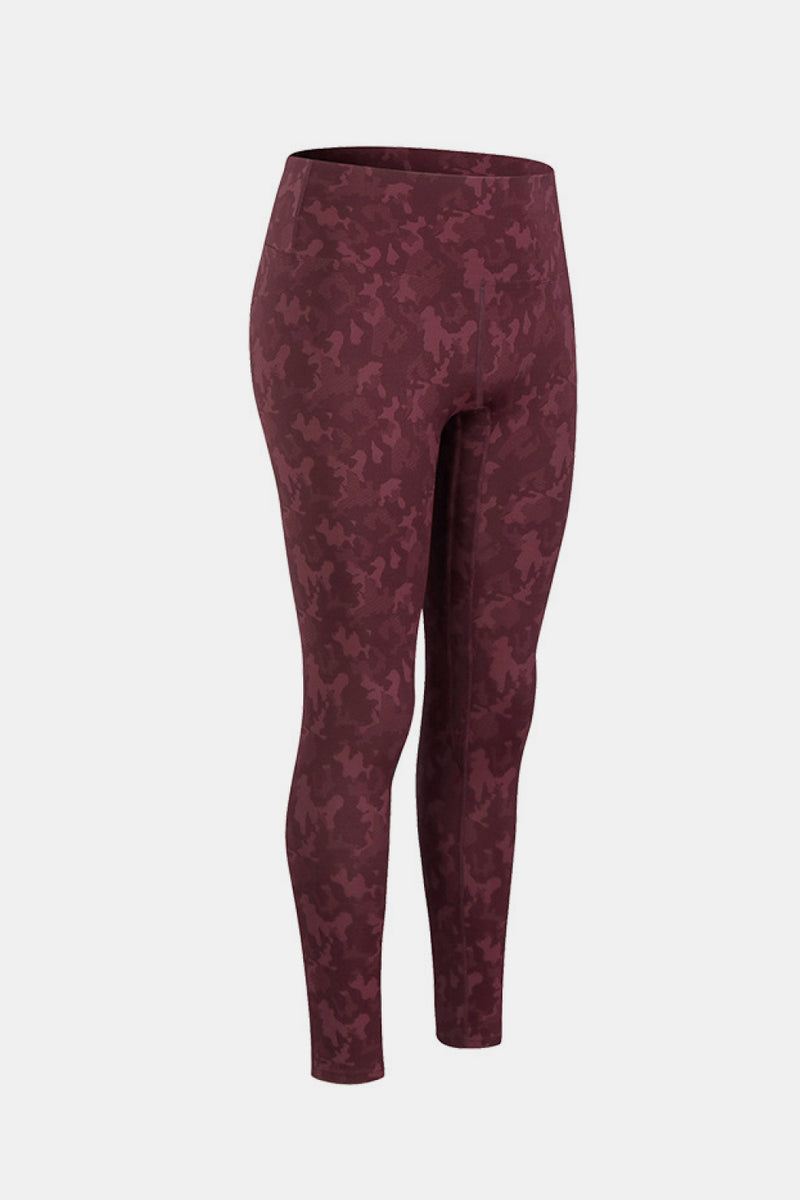 Camouflage Print Elastic Waistband Yoga Leggings