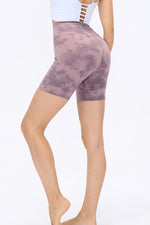 Tie-Dye Elastic Waistband Biker Shorts