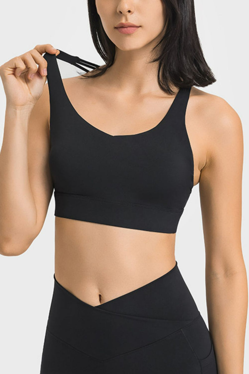 Breathable Crisscross Back Sports Bra